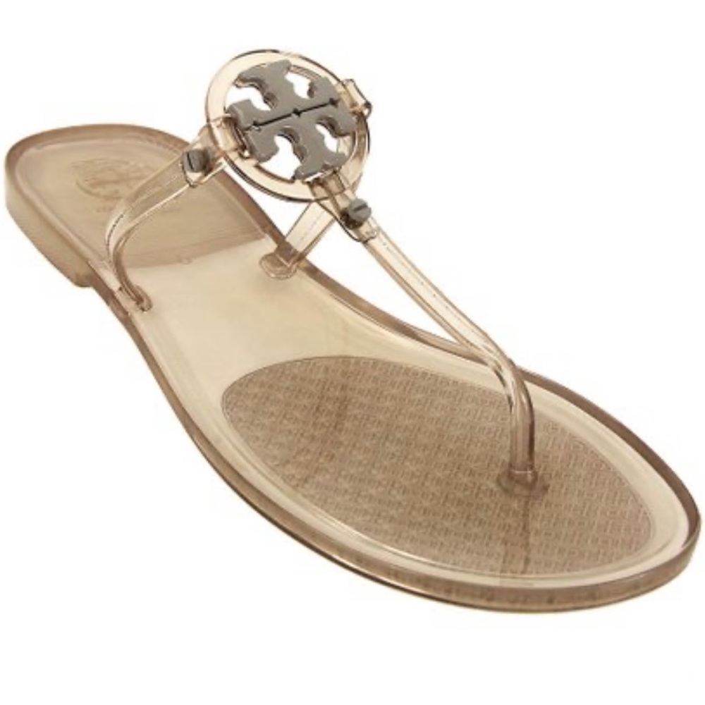Tory Burch Mini Miller Thong Sandals in Grey Size 7